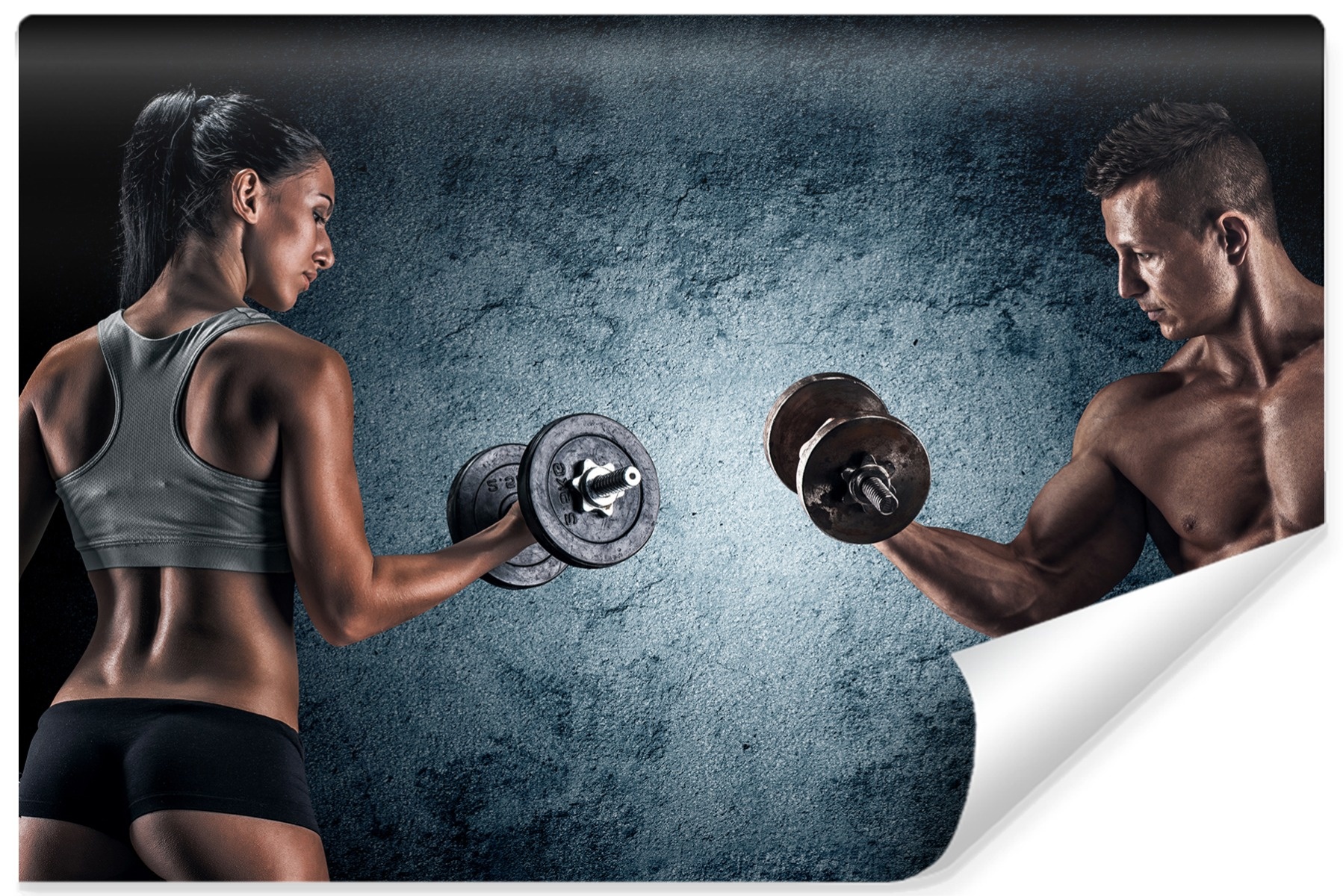Fotobehang - Sportschool energie, premium print, inclusief behanglijm afbeelding