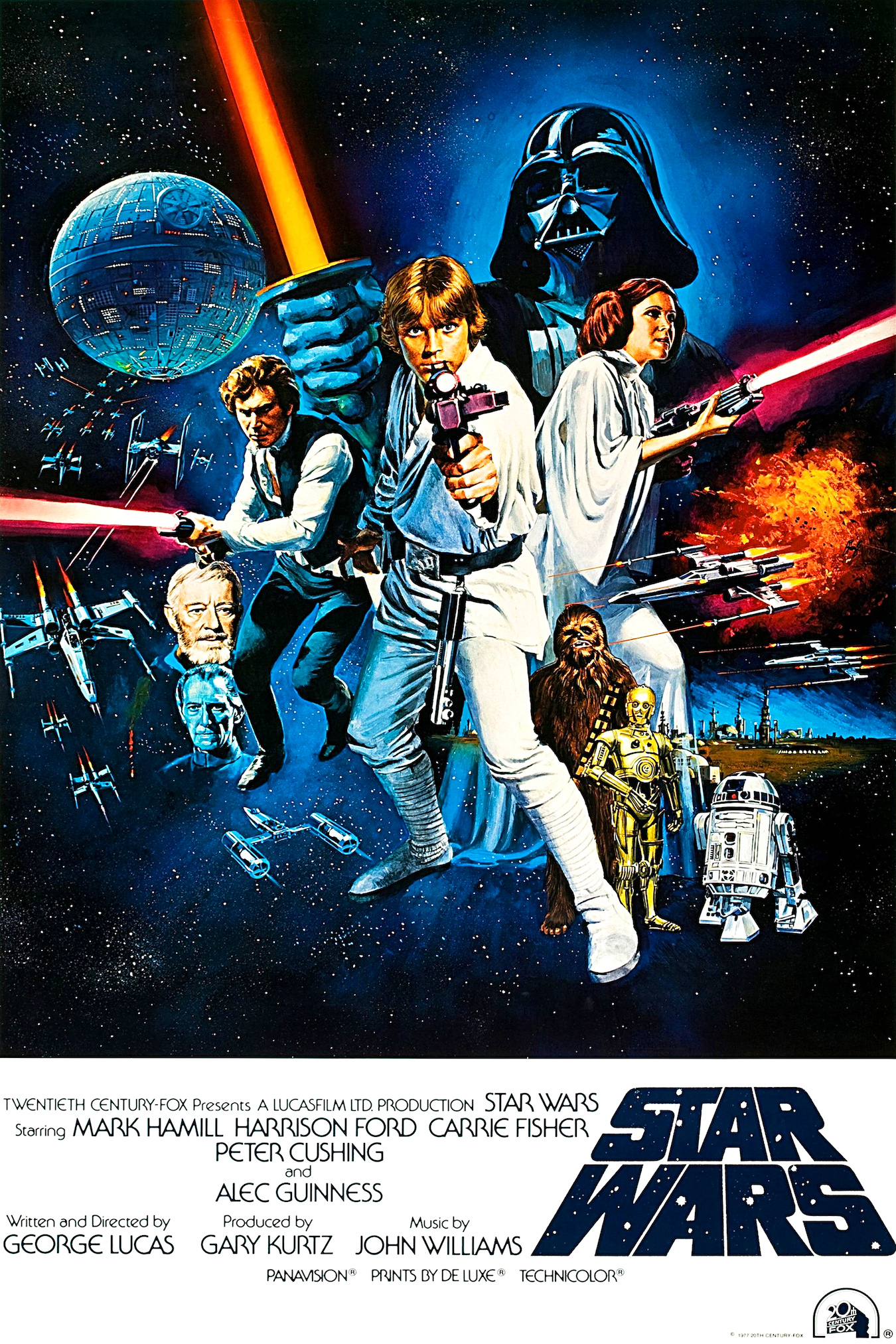 Poster - Star Wars - A New Hope, Originele Filmposter, Premium Print, Professioneel Fotopapier afbeelding