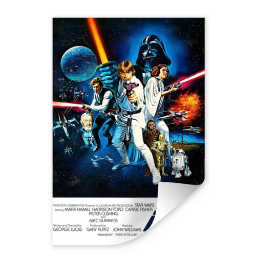Karo-art Poster - Star Wars - A New Hope, Originele Filmposter, Premium Print, Professioneel Fotopapier