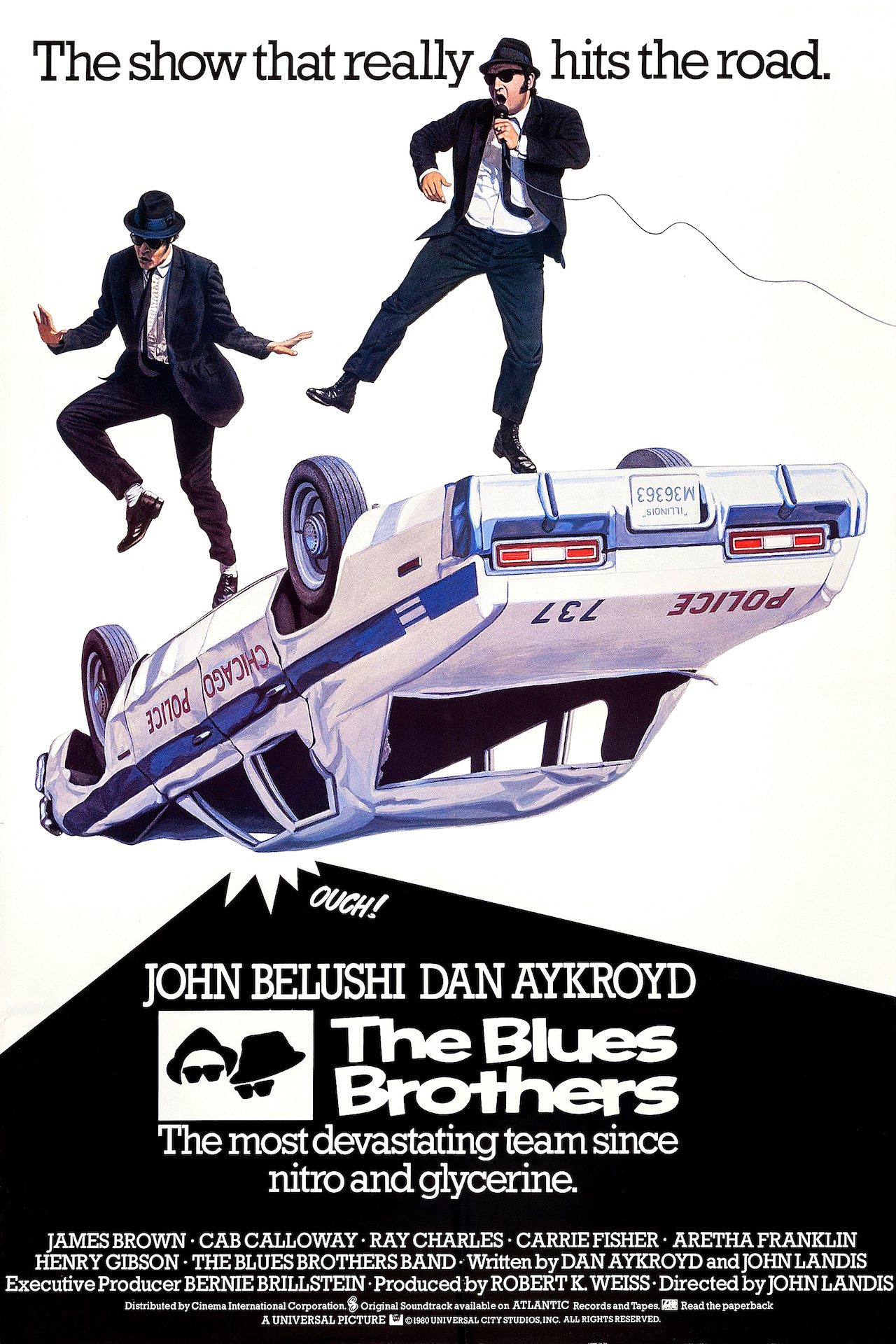 Poster - The Blues Brothers 1980, Originele Filmposter, Premium Print, Professioneel Fotopapier afbeelding