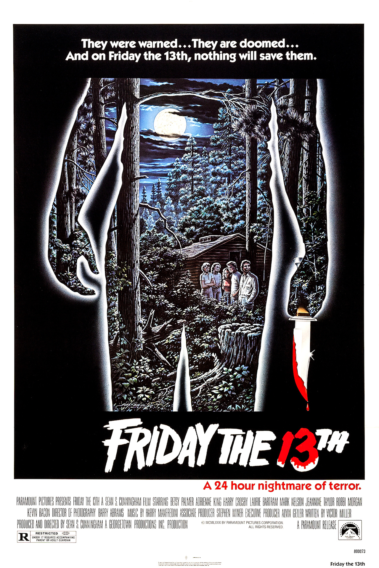Poster - Friday the 13th, Vrijdag de 13e, Originele Filmposter, Premium Print, Professioneel Fotopapier afbeelding