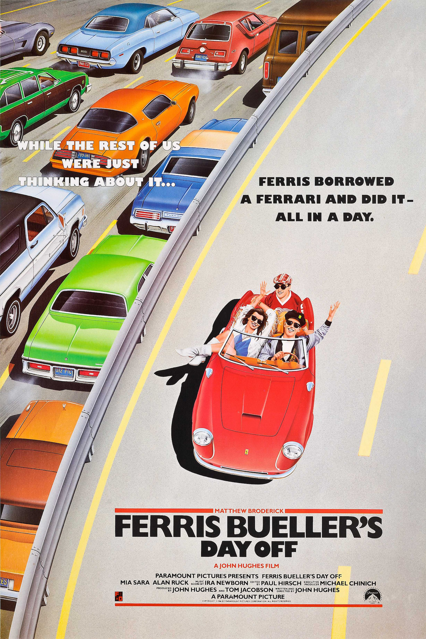 Poster - Ferris Bueller&apos;s day off, originele Filmposter, Premium kwaliteit, Professioneel Fotopapier afbeelding