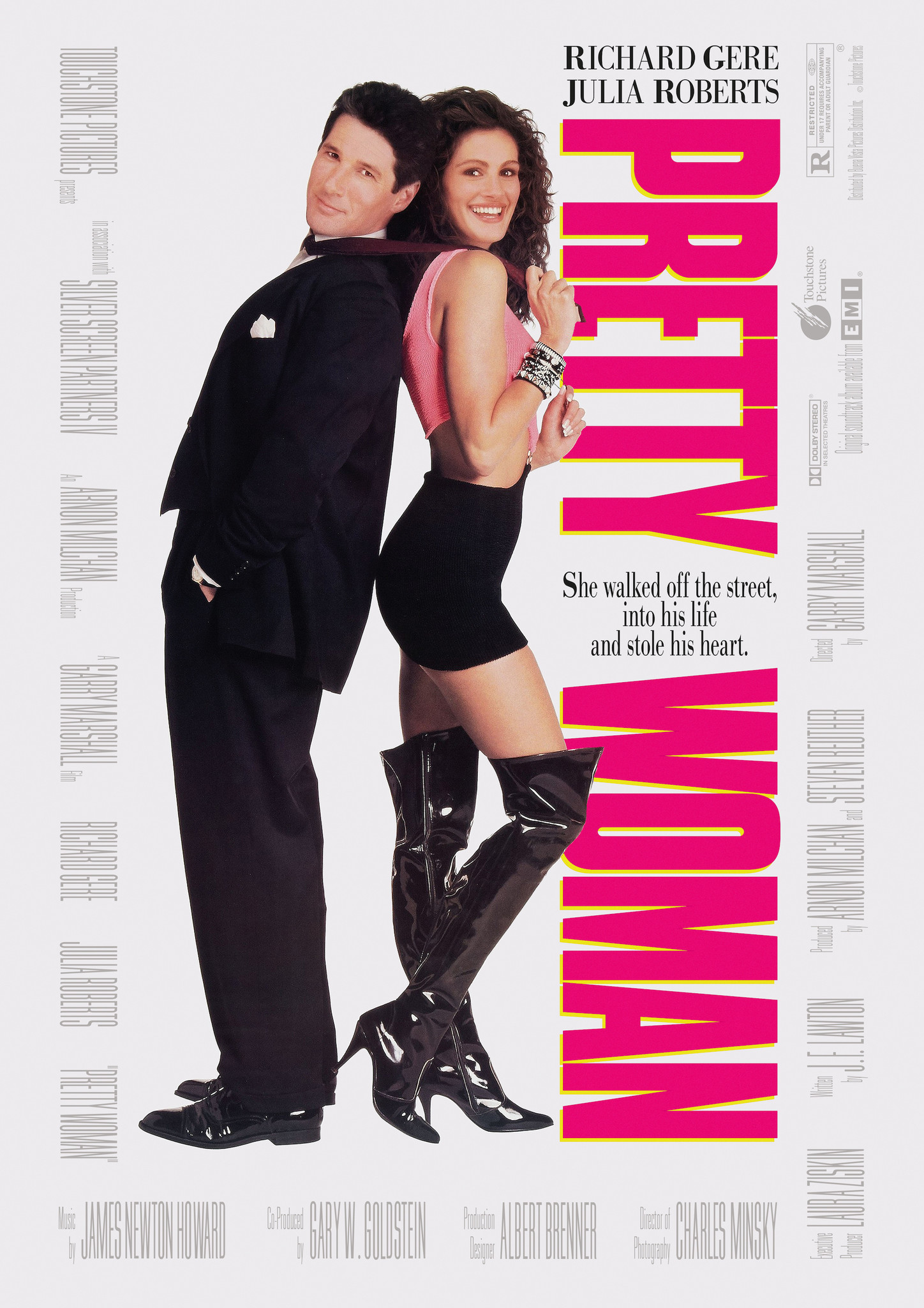 Poster - Pretty Woman, Julia Roberts en Richard Gere, Originele Filmposter, Premium Print, Professioneel Fotopapier afbeelding