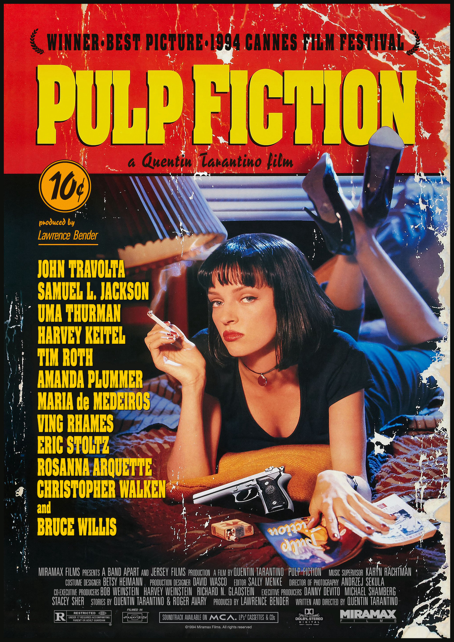 Poster - Quentin Tarantino Film Pulp Fiction, originele Filmposter, Premium Print, Professioneel Fotopapier afbeelding