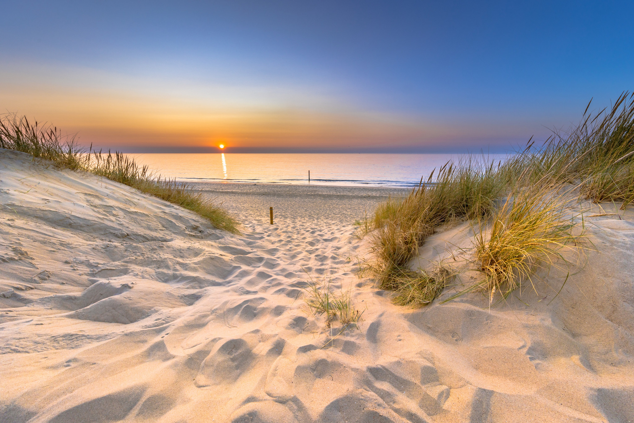 Poster- Zomer in Zeeland, Noordzee, Premium Print afbeelding
