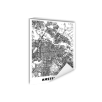 Karo-art Poster - Amsterdam, City Map, 57.22N 4,54E, Plattegrond