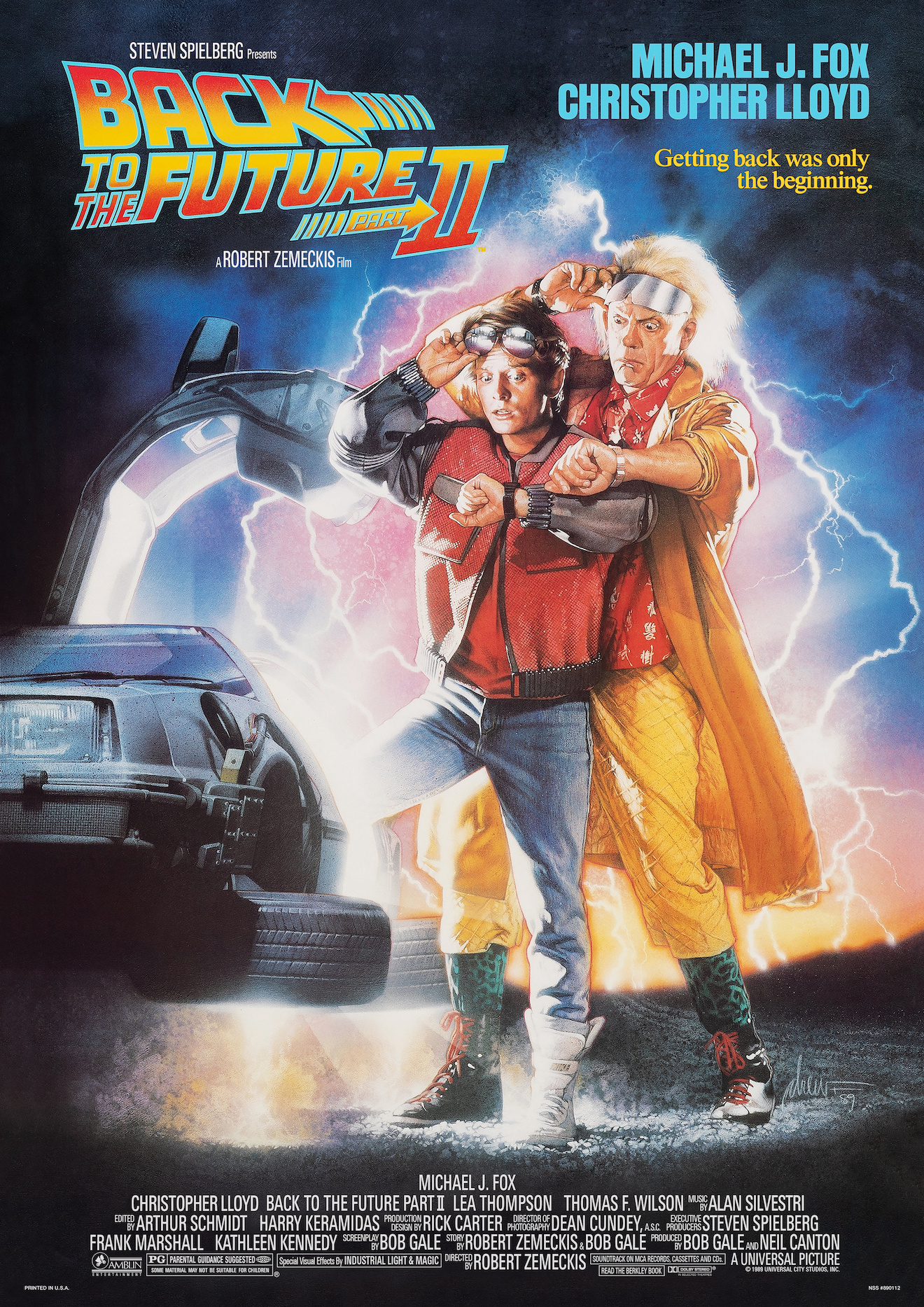 Poster- Back to the Future II - Michael J Fox, Originele Filmposter, Premium Print, Professioneel Fotopapier afbeelding