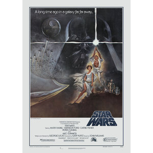 Karo-art Poster- Star wars, a long time ago in a galaxy far far away, Filmposter