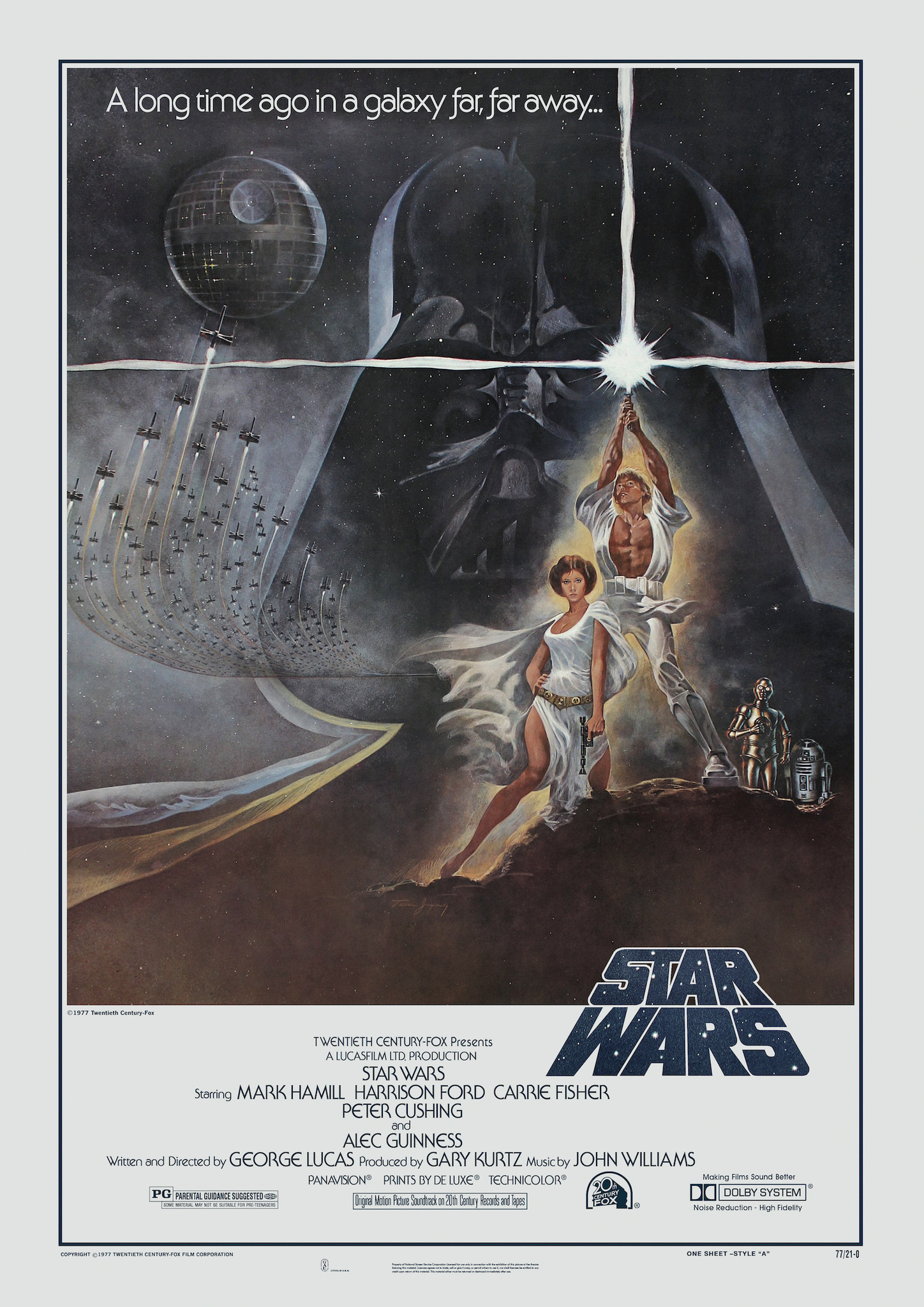 Poster- Star Wars - A long time ago in a galaxy far far away, Originele Filmposter, Premium Print, Professioneel Fotopapier afbeelding