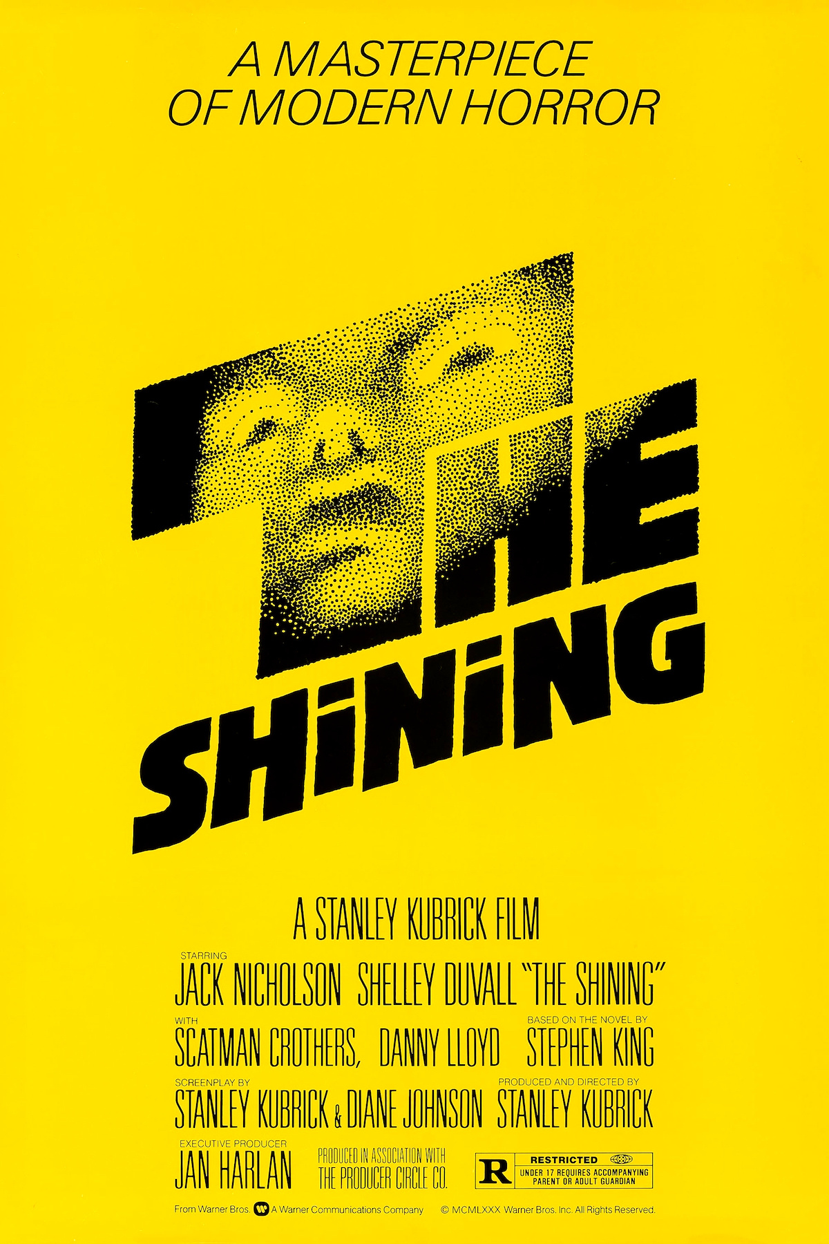 Poster - The Shining 1980, Originele Filmposter, Premium Print, Professioneel Fotopapier afbeelding