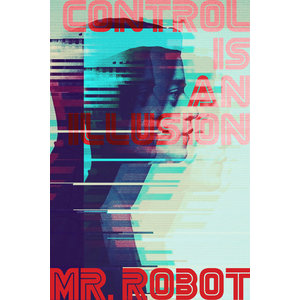 Karo-art Poster - Quote van mr Robot, Control is an Illusion, Premium print