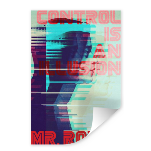 Karo-art Poster - Quote van mr Robot, Control is an Illusion, Premium print