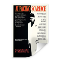 Karo-art Poster - Al Pacino in Scarface, Originele Filmposter, Premium Print