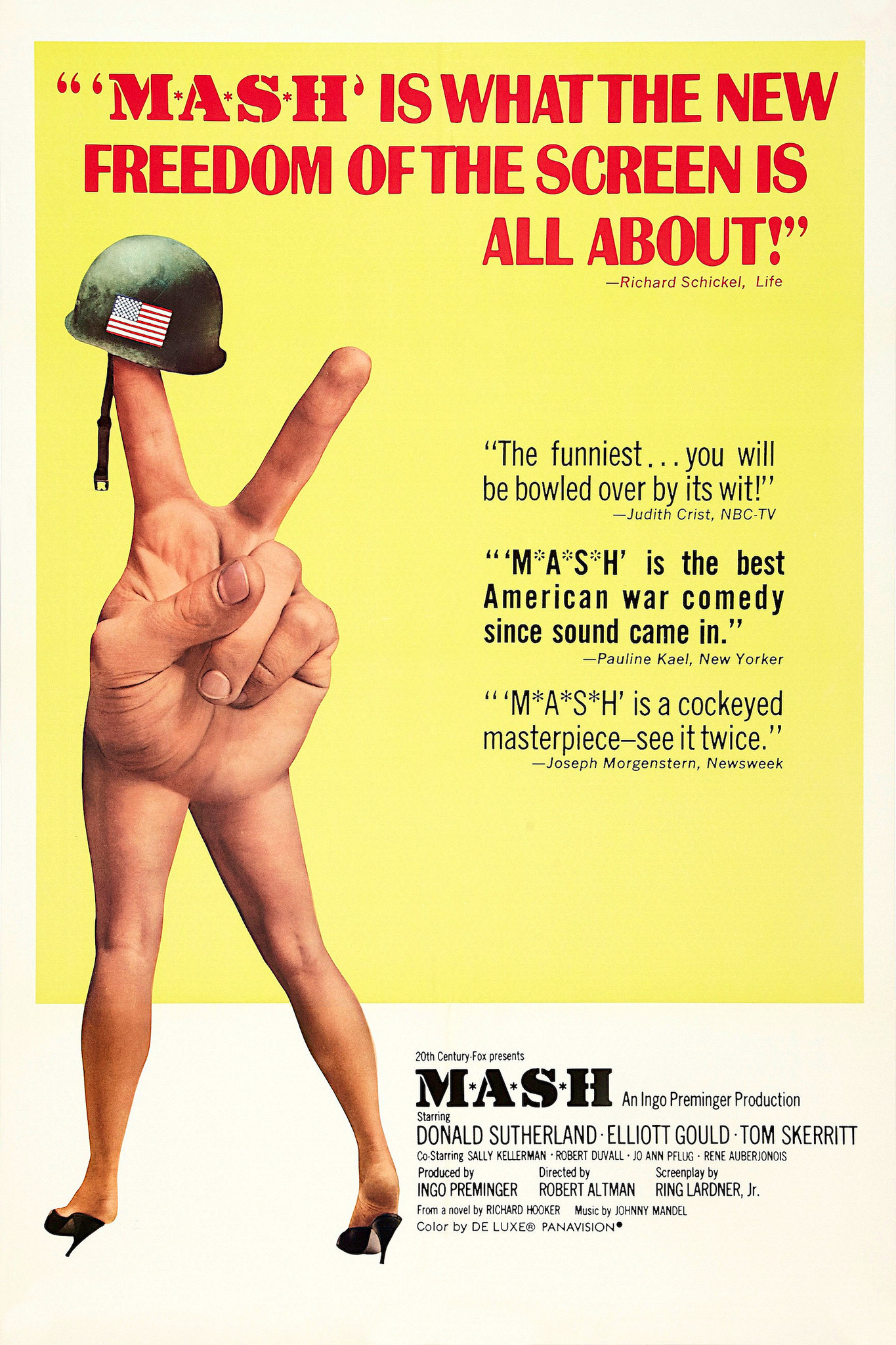 Poster - MASH, 1970 Amerikaanse zwarte komedie oorlog Originele Film poster, verpakt in kartonnen koker