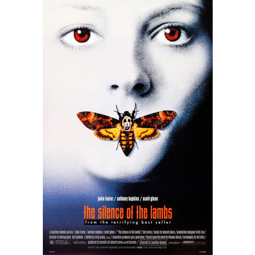 Karo-art Poster - The Silence of the Lambs, originele filmposter, Verpakt in stevige kartonnen rolkoker