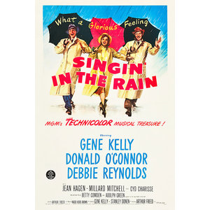 Karo-art Poster - Singin in the Rain, 1952 , Gene Kelly, Originele Filmposter, Premium Print, Professioneel Fotopapier Karo-art Poster - Singin in the Rain, 1952 , Gene Kelly, Originele Filmposter, Premium Print, Professioneel Fotopapier