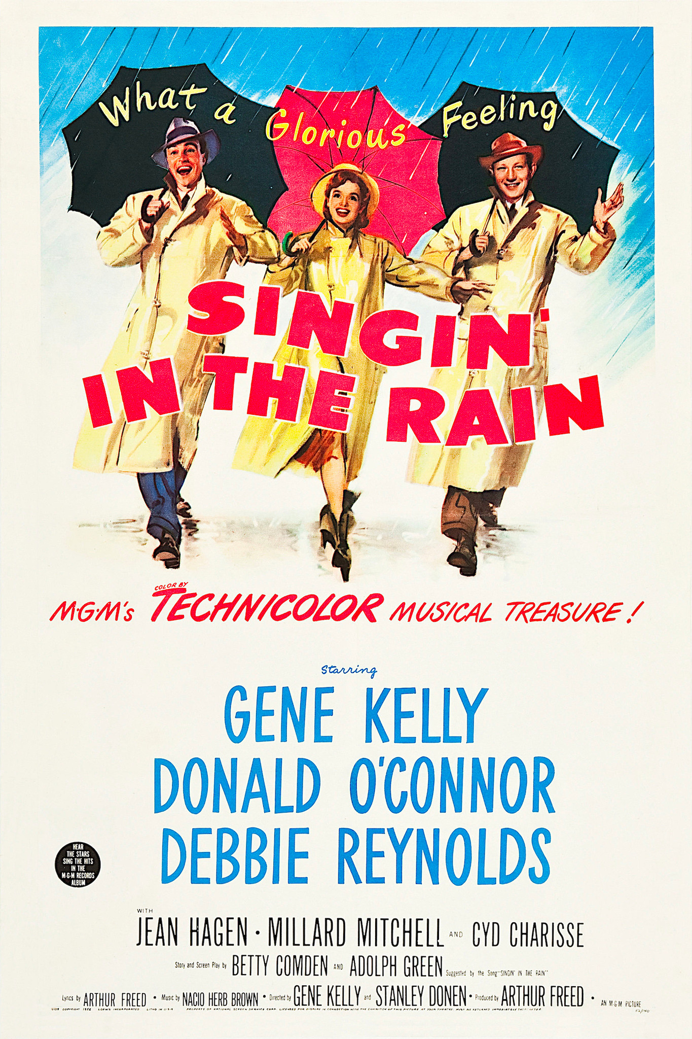 Poster - Singin&apos; in the Rain, 1952 , Gene Kelly, verpakt in stevige kartonnen rolkoker