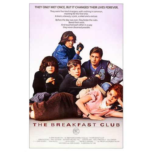 Karo-art Poster - The Breakfast Club, Premium Print, verpakt in stevige kartonnen rolkoker