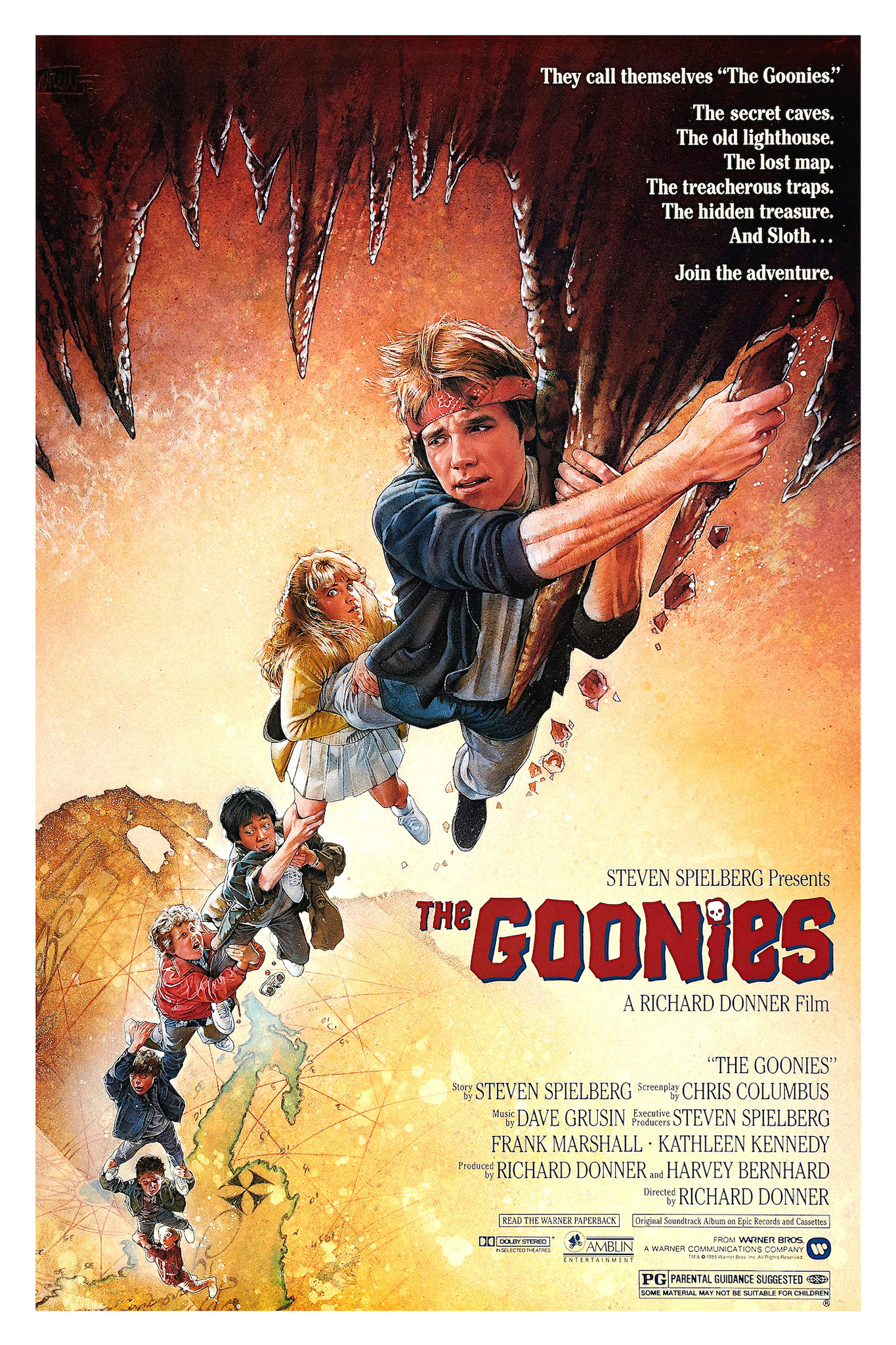 Poster - The Goonies, Premium Print, verpakt in stevige kartonnen rolkoker, Originele Filmposter