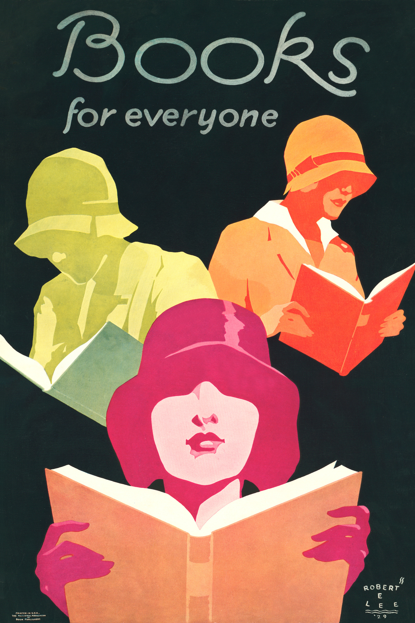 Poster - Books For Everyone, 1929, Boeken voor iedereen, 3 maten, Premium Print