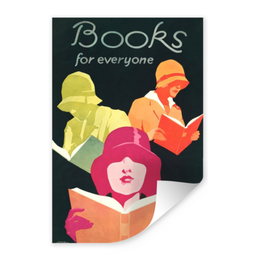 Karo-art Poster - Books For Everyone, 1929, Boeken voor iedereen, 3 maten, Premium Print