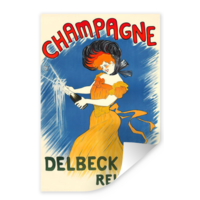 Karo-art Poster - Champagne Delbeck, 1920, 3 maten, verpakt in stevige kartonnen rolkoker, Premium Print