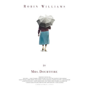 Karo-art Poster - Robin Williams in Mrs Doubtfire, Originele Filmposter, Verpakt in stevige kartonnen rolkoker