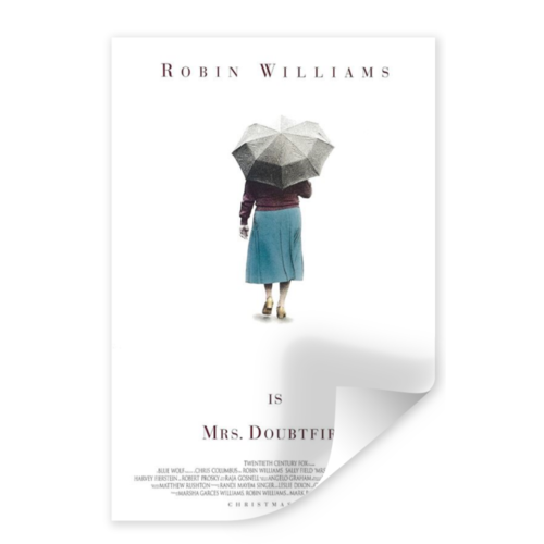 Karo-art Poster - Robin Williams in Mrs Doubtfire, Originele Filmposter, Verpakt in stevige kartonnen rolkoker