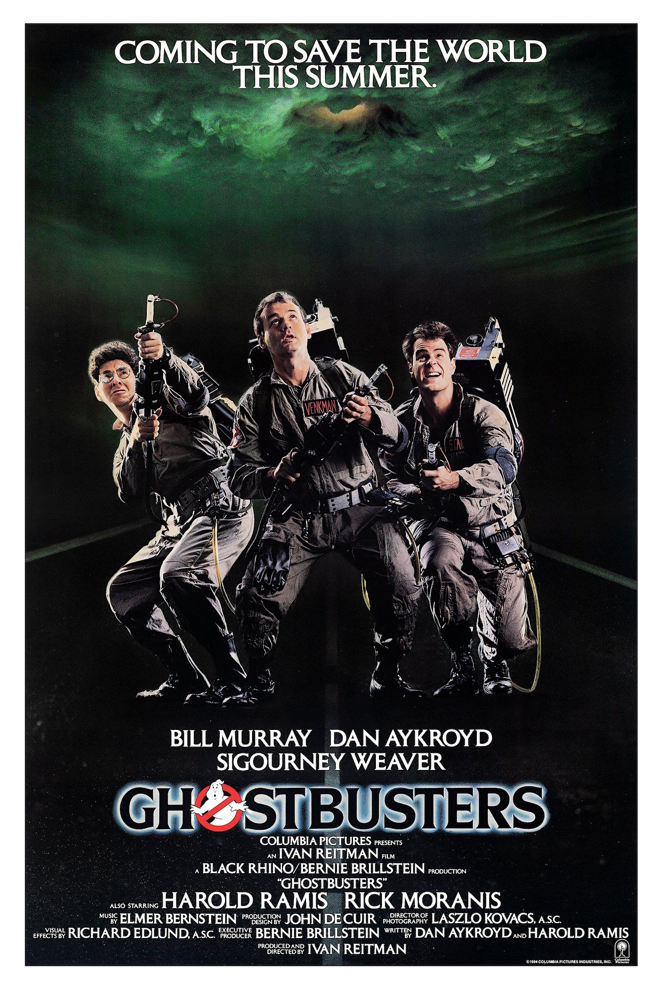 Poster - Ghostbusters, 1984, originele Filmposter, Premium Print, verpakt in stevige kartonnen rolkoker