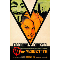 Karo-art Poster - V voor Vendetta, 2005, Originele Filmposter, Premium Print, stevig verpakt