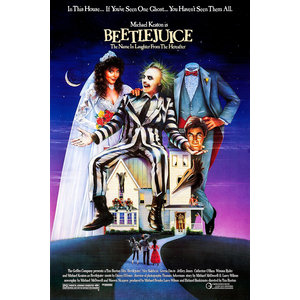 Karo-art Poster - Beetlejuice, 1988 Amerikaanse fantasie komedie, Originele Filmposter, verpakt in kartonnen rolkoker geleverd