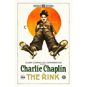 Karo-art Poster -Charlie Chaplin - The Rink, 1916, Originele Filmposter, Premium Print, Professioneel Fotopapier Karo-art Poster -Charlie Chaplin - The Rink, 1916, Originele Filmposter, Premium Print, Professioneel Fotopapier