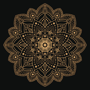 Karo-art Schilderij - Mandala, bruin , 3 maten , Wanddecoratie Karo-art Schilderij - Mandala, bruin , 3 maten , Wanddecoratie