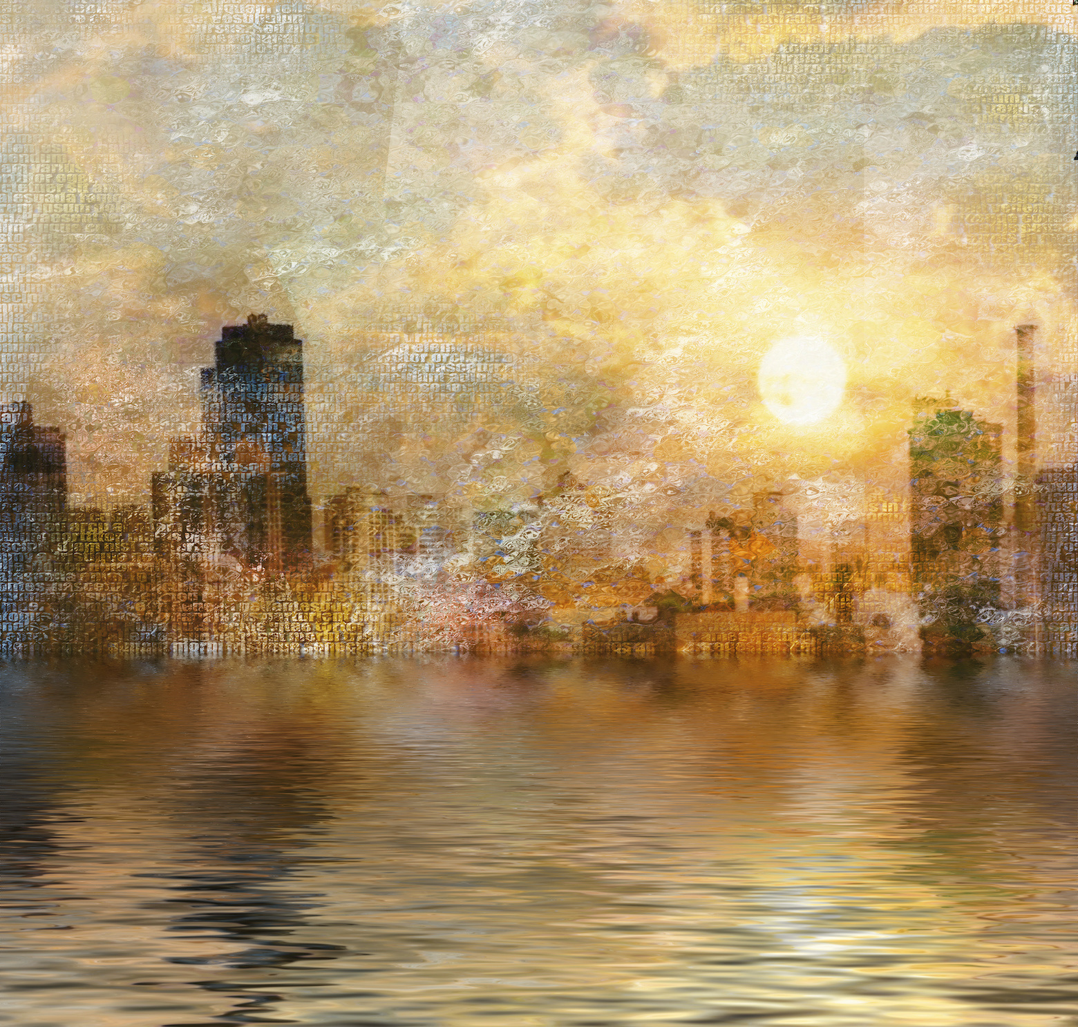 Schilderij - New York, digitale afbeelding op canvas , Multikleur , 3 maten , Wanddecoratie afbeelding