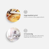 Schilderij - Land van Geluk , multi kleur, 2 maten, Abstracte afbeelding, Premium Print op echt Italiaans canvas, Wanddecoratie Schilderij - Land van Geluk , multi kleur, 2 maten, Abstracte afbeelding, Premium Print op echt Italiaans canvas, Wanddecoratie