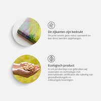 Schilderij - Land van Geluk , multi kleur, 2 maten, Abstracte afbeelding, Premium Print op echt Italiaans canvas, Wanddecoratie Schilderij - Land van Geluk , multi kleur, 2 maten, Abstracte afbeelding, Premium Print op echt Italiaans canvas, Wanddecoratie