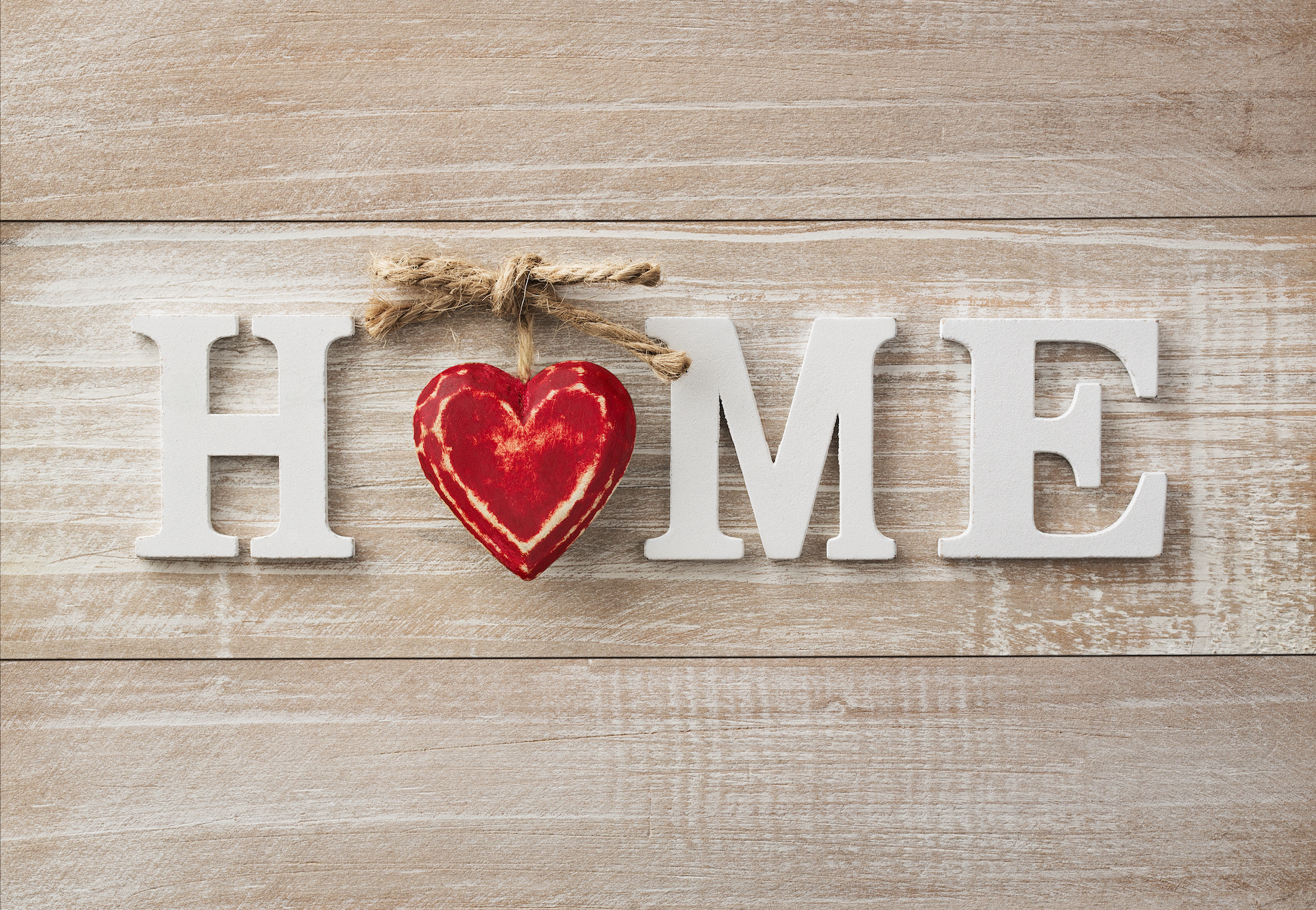 Afbeelding op acrylglas - Home sweet home, 3 maten afbeelding