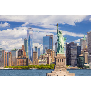 Karo-art Afbeelding op acrylglas - Vrijheidsbeeld, zicht op New York City Karo-art Afbeelding op acrylglas - Vrijheidsbeeld, zicht op New York City