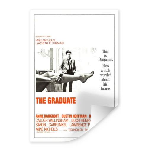 Karo-art Poster- The Graduate, 1967 Amerikaanse romantische komedie-drama film, originele Filmposter, stevig verpakt in kartonnen koker