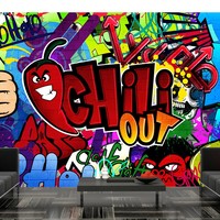 Fotobehang - Chili out - Graffiti , 200x140cm Fotobehang - Chili out - Graffiti , 200x140cm