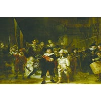 Foto Glas Art - Rembrandt van Rijn, de Nachtwacht, het iconische schilderij nu in de maat 150x100cm, prachtig voor in de woonkamer Foto Glas Art - Rembrandt van Rijn, de Nachtwacht, het iconische schilderij nu in de maat 150x100cm, prachtig voor in de woonkamer