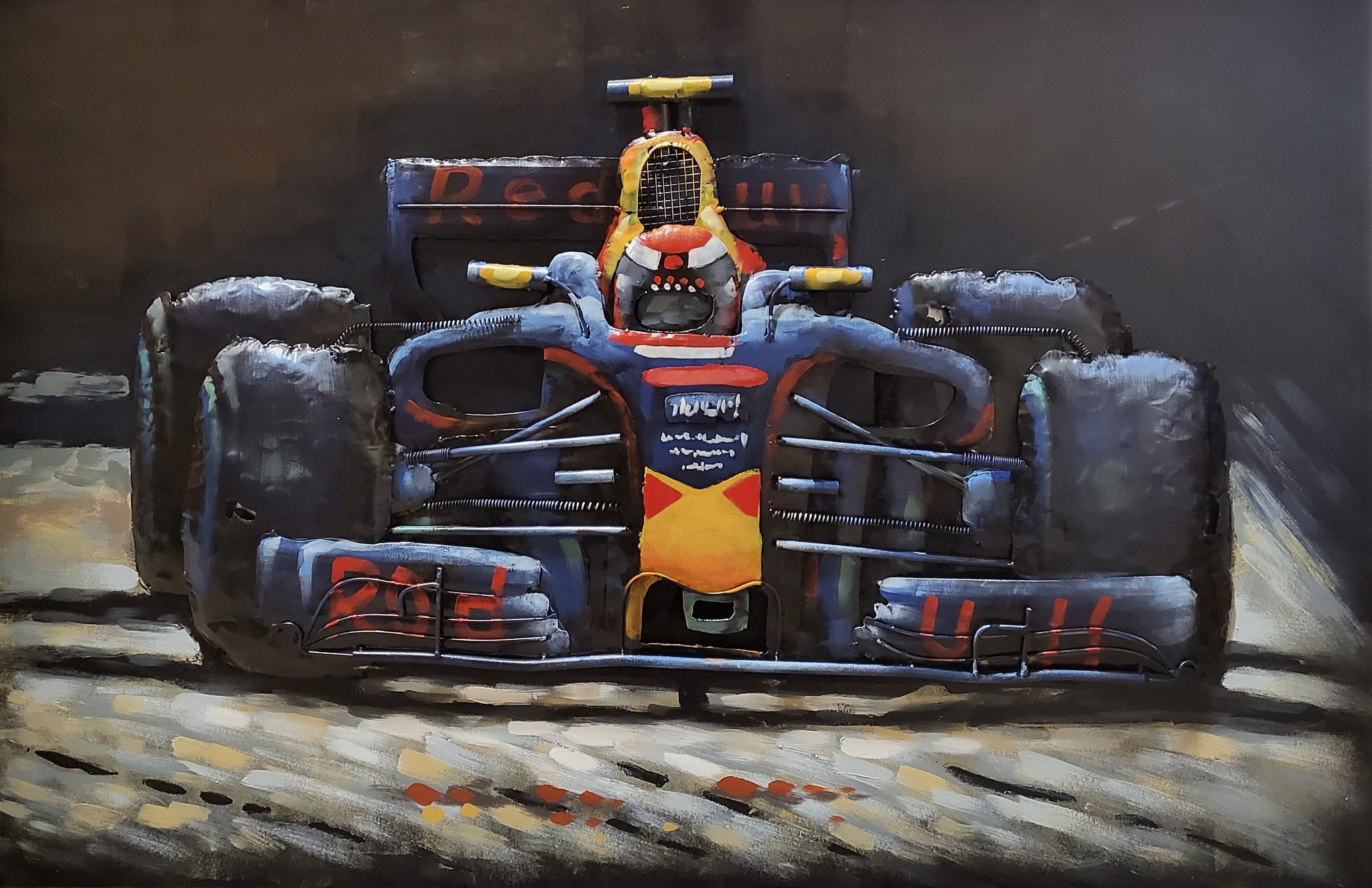 Schilderij - Metaalschilderij - Red Bull Racing, Formule 1, F1