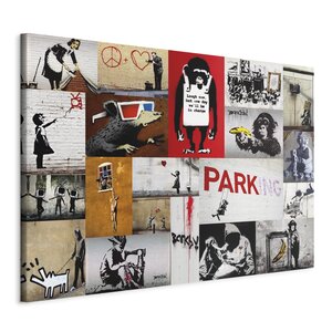Schilderij - Banksy - collage