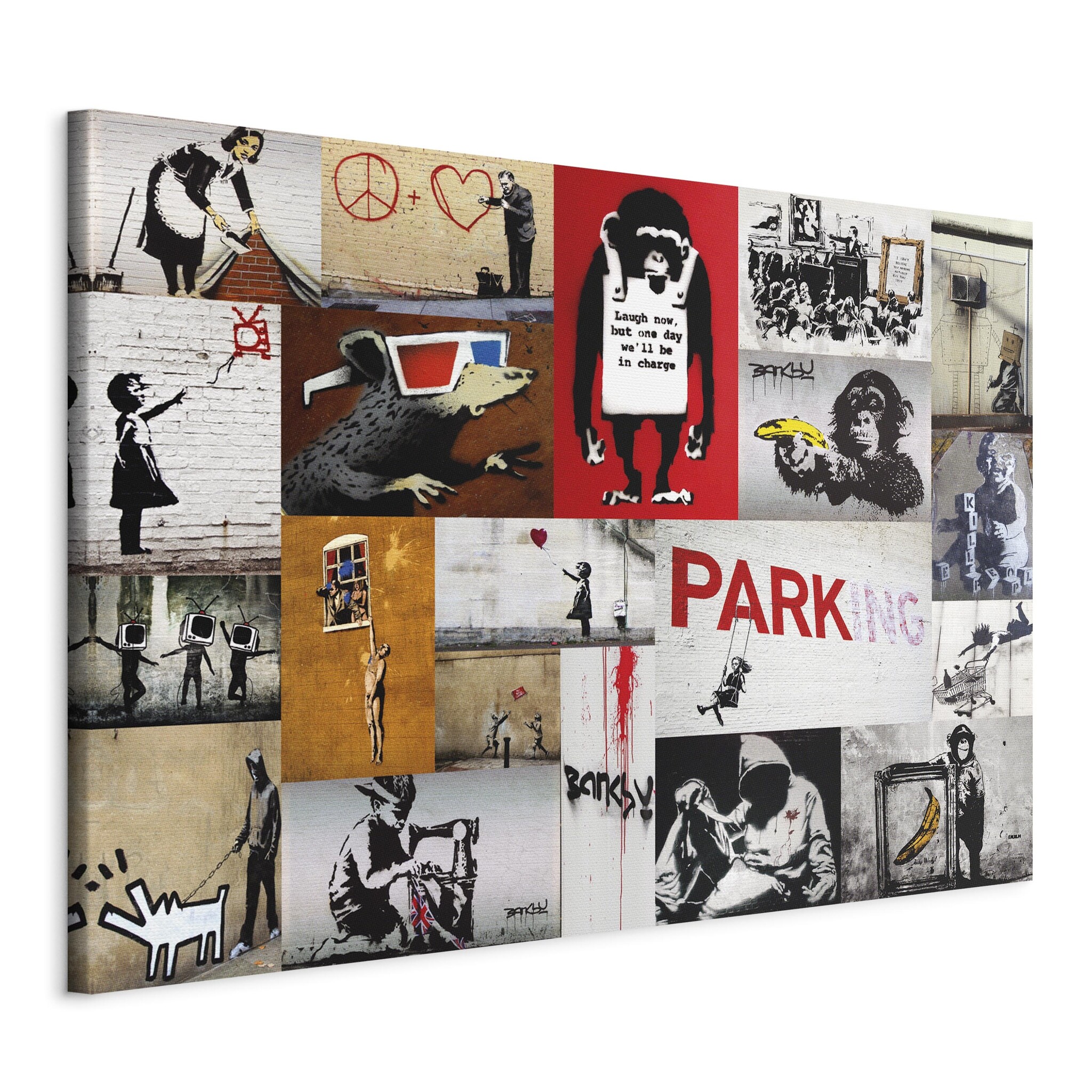 Schilderij - Banksy - collage afbeelding