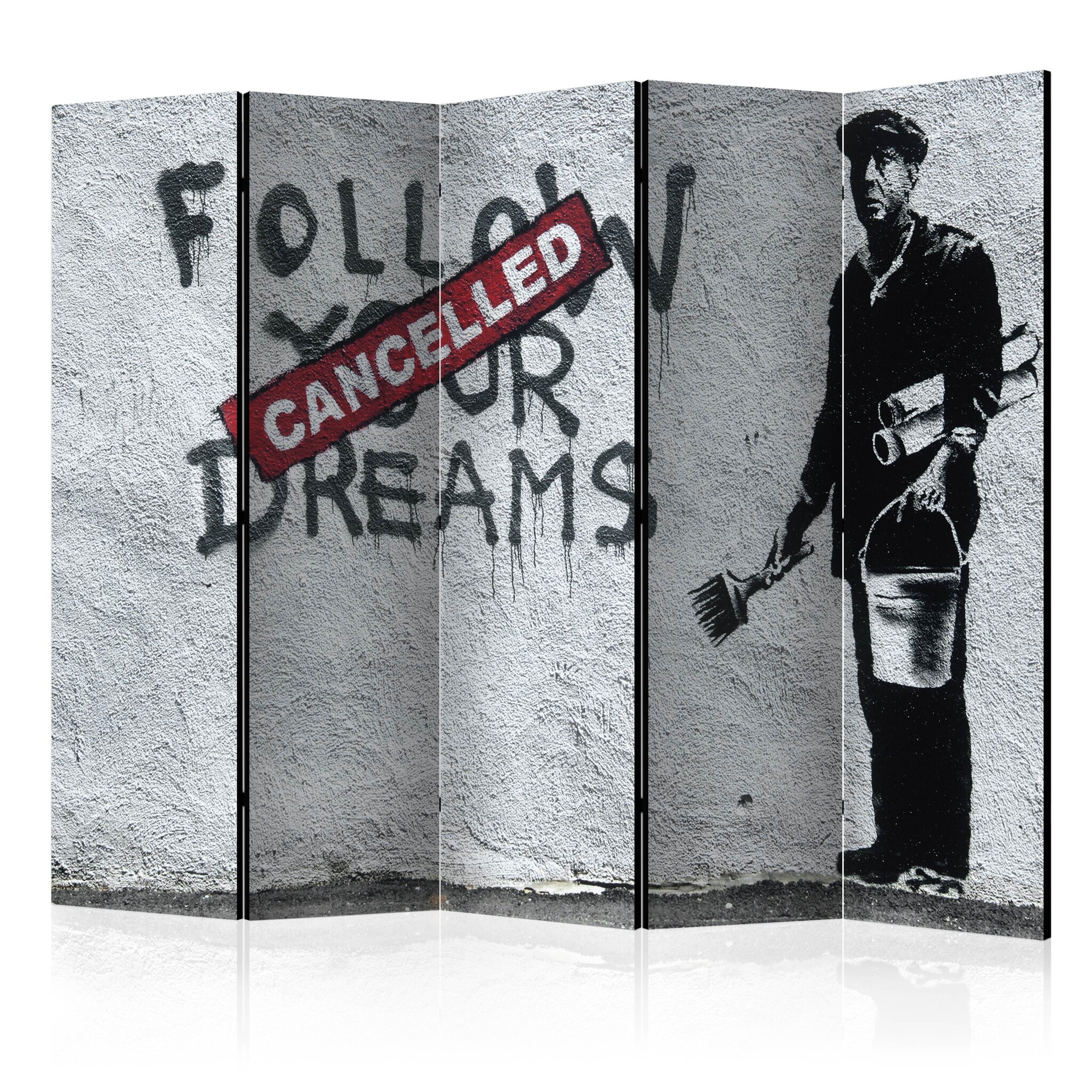 Vouwscherm / Kamerscherm - Dreams Cancelled (Banksy) II afbeelding
