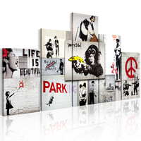 Schilderij - Street Crimes: Banksy Art Schilderij - Street Crimes: Banksy Art