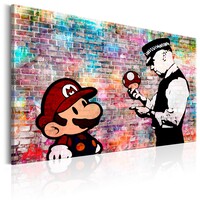 Schilderij - Banksy: Colourful Brick Schilderij - Banksy: Colourful Brick