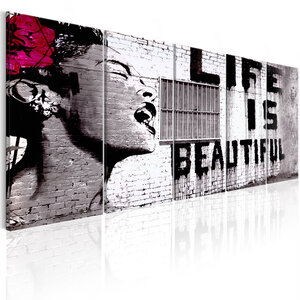 Schilderij - Banksy: Life is Beautiful
