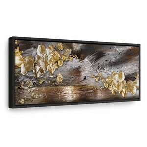 Schilderij - Golden Garden (1 Part) Narrow