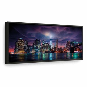 Schilderij - New York: Dark City